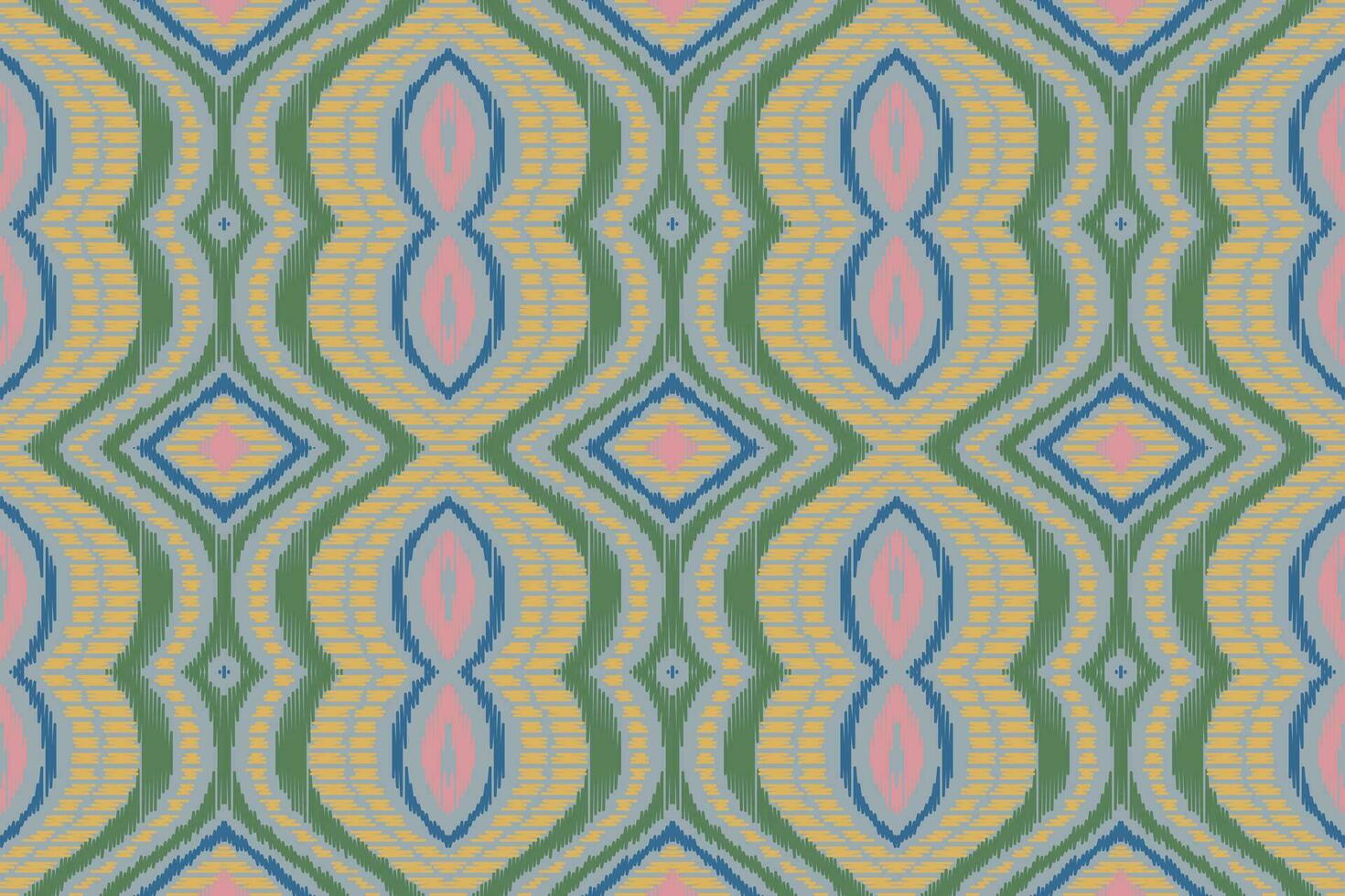 motivo ikat cachemir bordado antecedentes. ikat cheurón geométrico étnico oriental modelo tradicional. ikat azteca estilo resumen diseño para impresión textura,tela,sari,sari,alfombra. vector