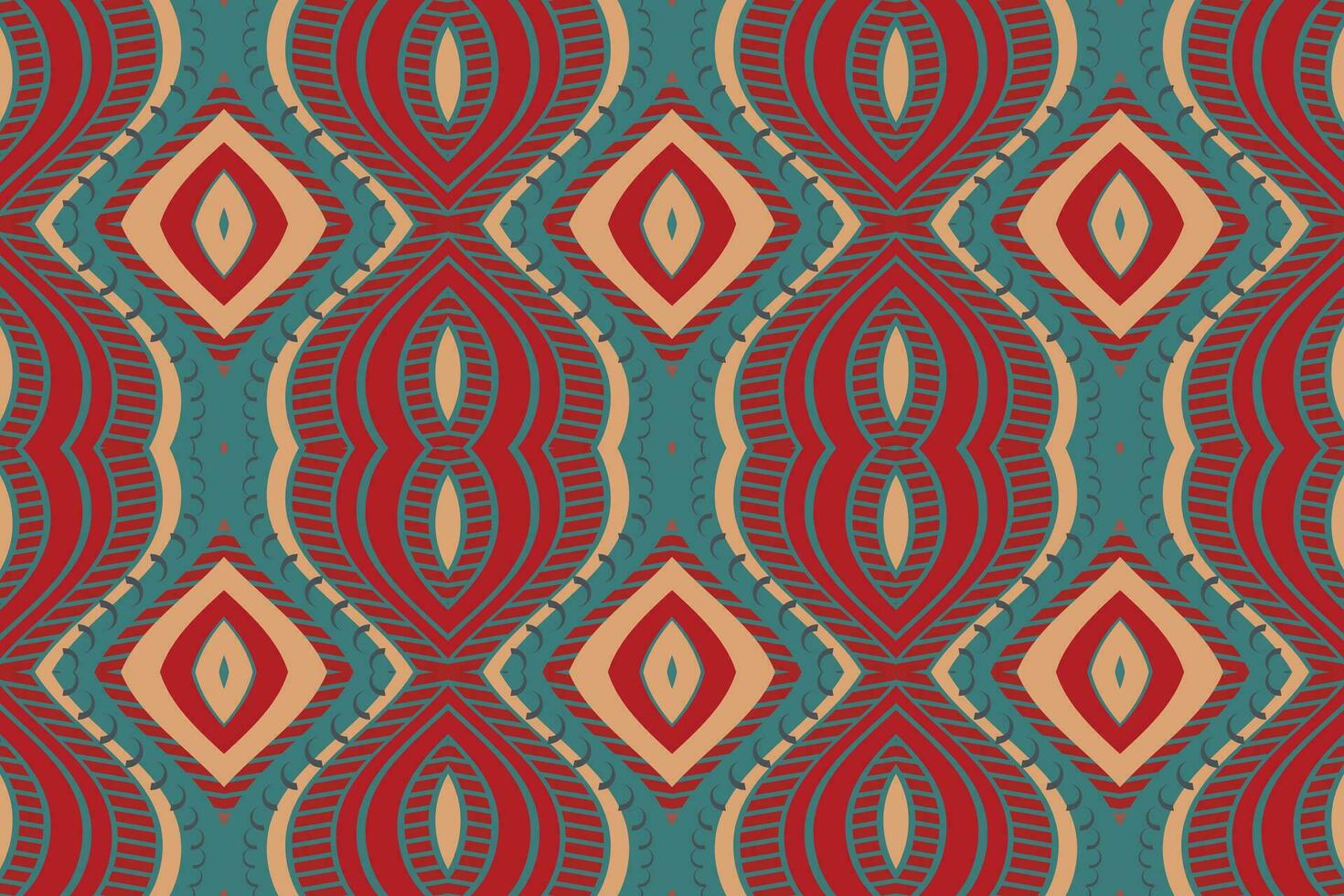 Ikat Damask Paisley Embroidery Background. Ikat Seamless Pattern Geometric Ethnic Oriental Pattern Traditional. Ikat Aztec Style Abstract Design for Print Texture,fabric,saree,sari,carpet. vector