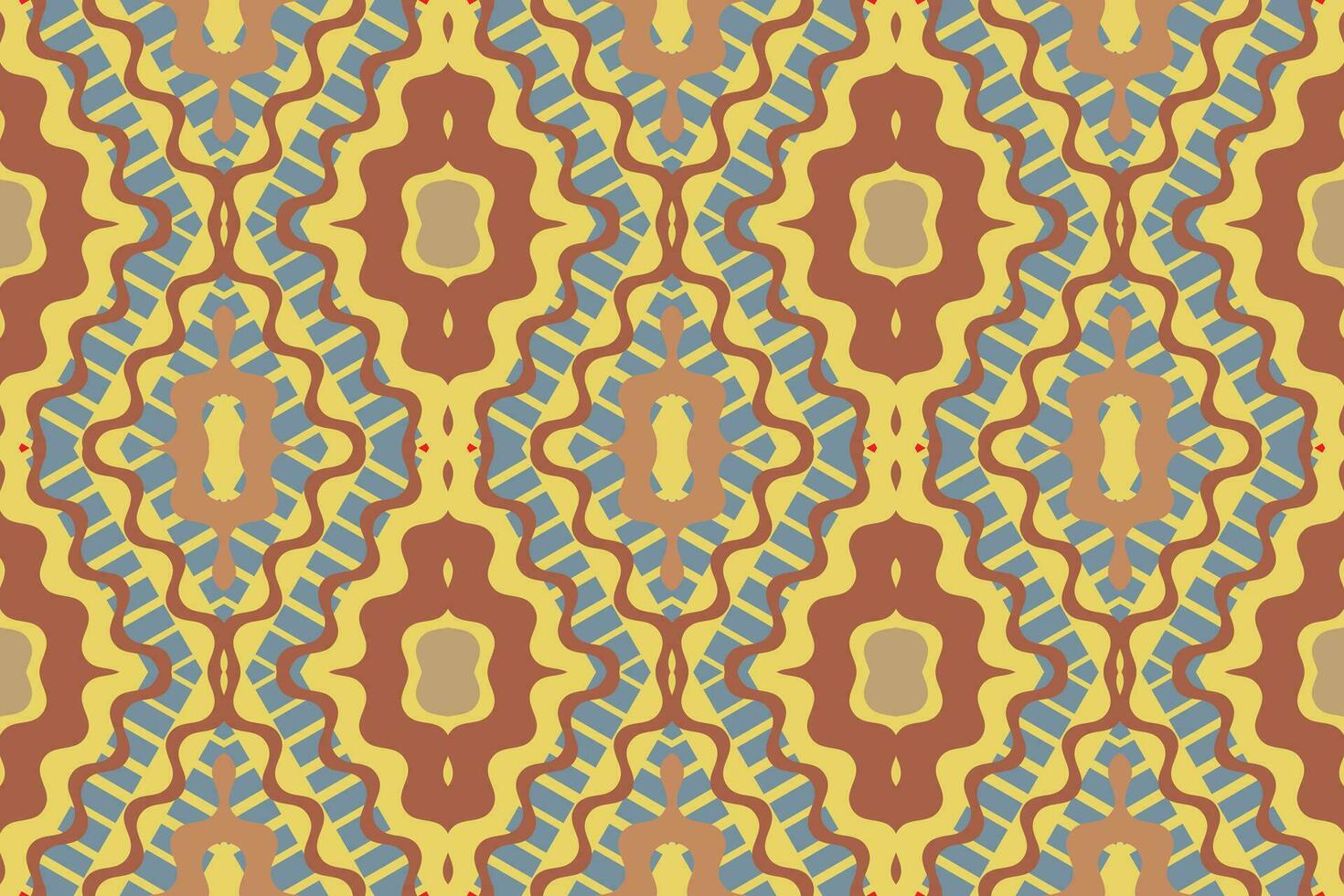 Ikat Damask Paisley Embroidery Background. Ikat Designs Geometric Ethnic Oriental Pattern traditional.aztec Style Abstract Vector illustration.design for Texture,fabric,clothing,wrapping,sarong.