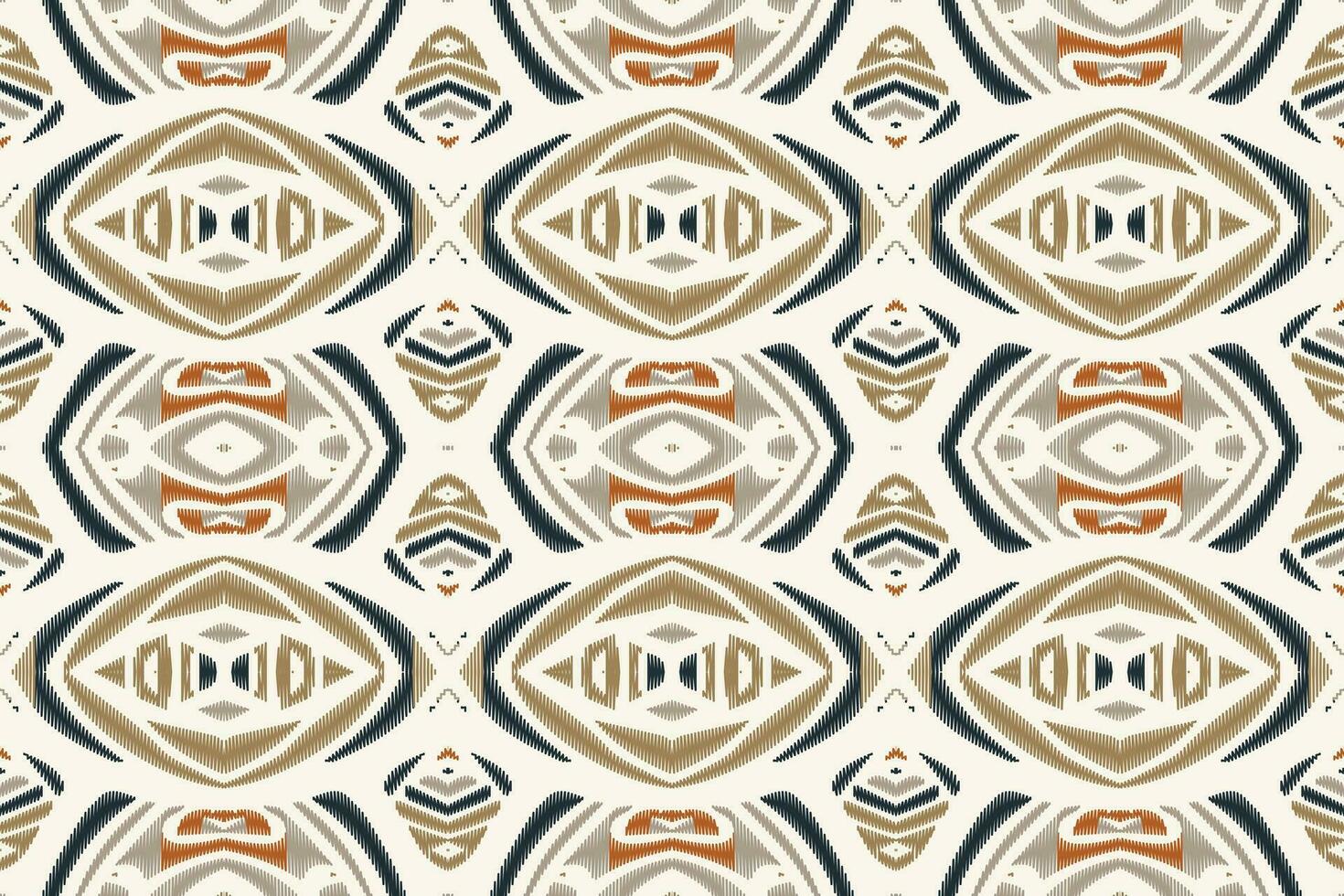 Ikat Floral Paisley Embroidery Background. Ikat Floral Geometric Ethnic Oriental Pattern Traditional. Ikat Aztec Style Abstract Design for Print Texture,fabric,saree,sari,carpet. vector