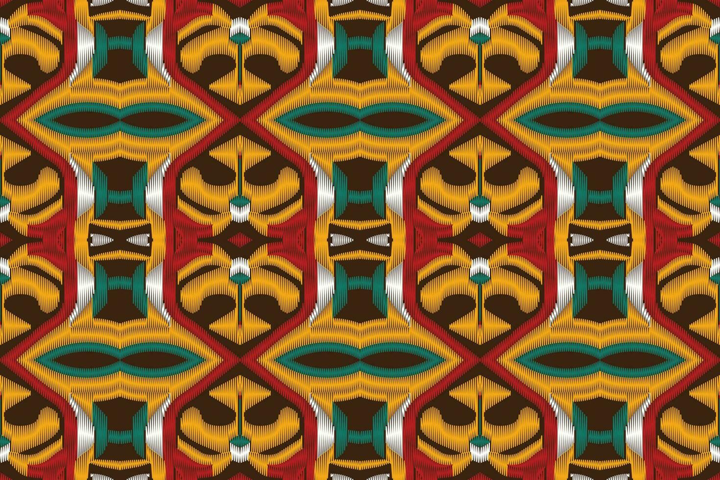 Ikat Damask Paisley Embroidery Background. Ikat Stripe Geometric Ethnic Oriental Pattern Traditional. Ikat Aztec Style Abstract Design for Print Texture,fabric,saree,sari,carpet. vector