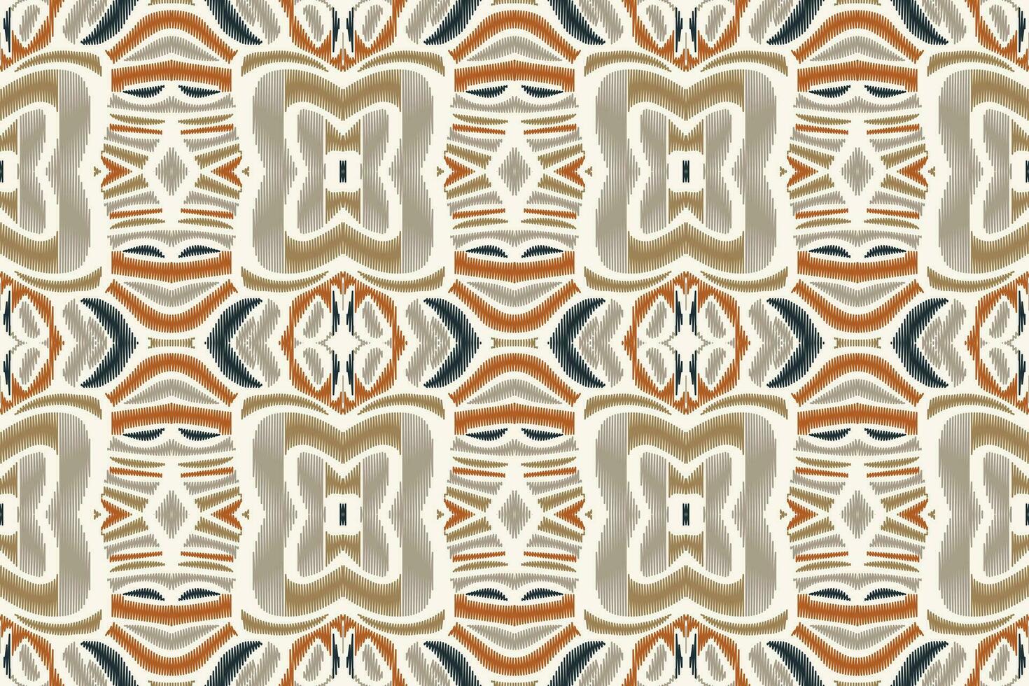 Ikat Damask Paisley Embroidery Background. Ikat Designs Geometric Ethnic Oriental Pattern Traditional. Ikat Aztec Style Abstract Design for Print Texture,fabric,saree,sari,carpet. vector