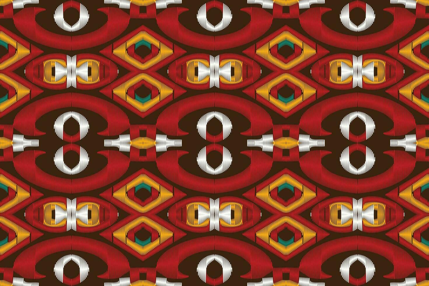 Ikat Damask Paisley Embroidery Background. Ikat Print Geometric Ethnic Oriental Pattern Traditional. Ikat Aztec Style Abstract Design for Print Texture,fabric,saree,sari,carpet. vector