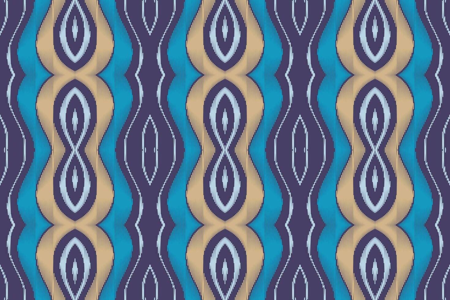 Ikat Damask Paisley Embroidery Background. Ikat Floral Geometric Ethnic Oriental Pattern Traditional. Ikat Aztec Style Abstract Design for Print Texture,fabric,saree,sari,carpet. vector