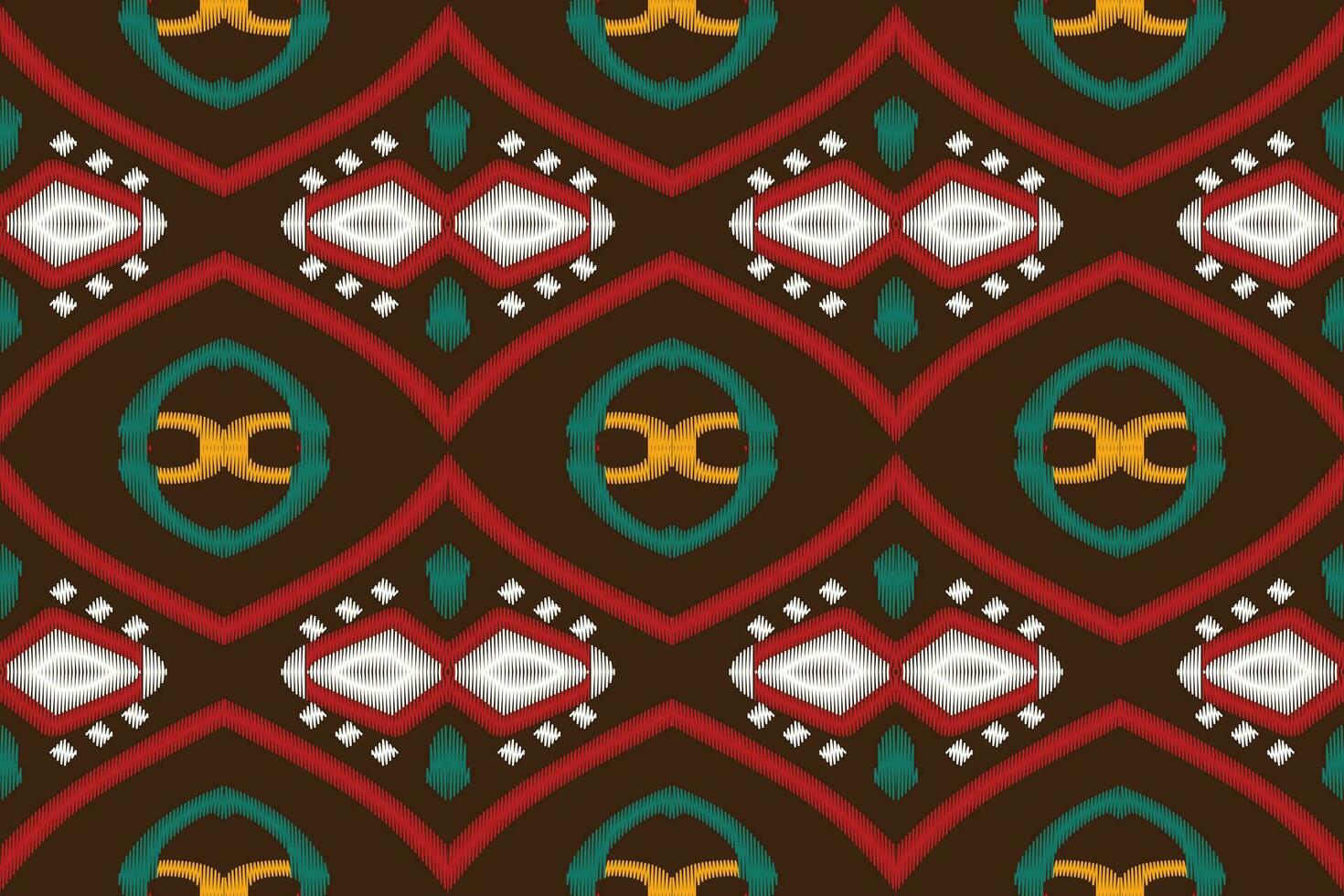 Ikat Damask Paisley Embroidery Background. Ikat Pattern Geometric Ethnic Oriental Pattern Traditional. Ikat Aztec Style Abstract Design for Print Texture,fabric,saree,sari,carpet. vector