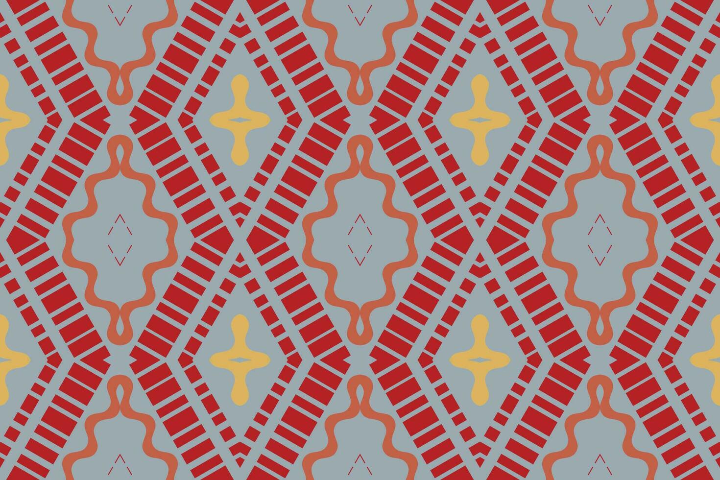 Ikat Floral Paisley Embroidery Background. Ikat Print Geometric Ethnic Oriental Pattern traditional.aztec Style Abstract Vector illustration.design for Texture,fabric,clothing,wrapping,sarong.