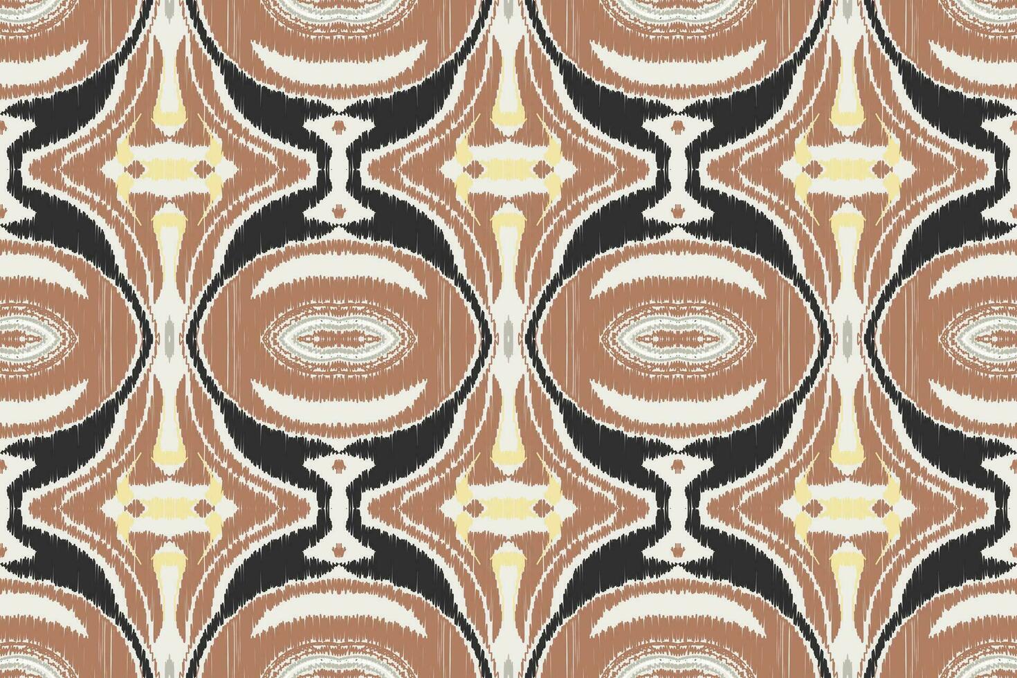 Ikat Floral Paisley Embroidery Background. Ikat Frame Geometric Ethnic Oriental Pattern traditional.aztec Style Abstract Vector illustration.design for Texture,fabric,clothing,wrapping,sarong.