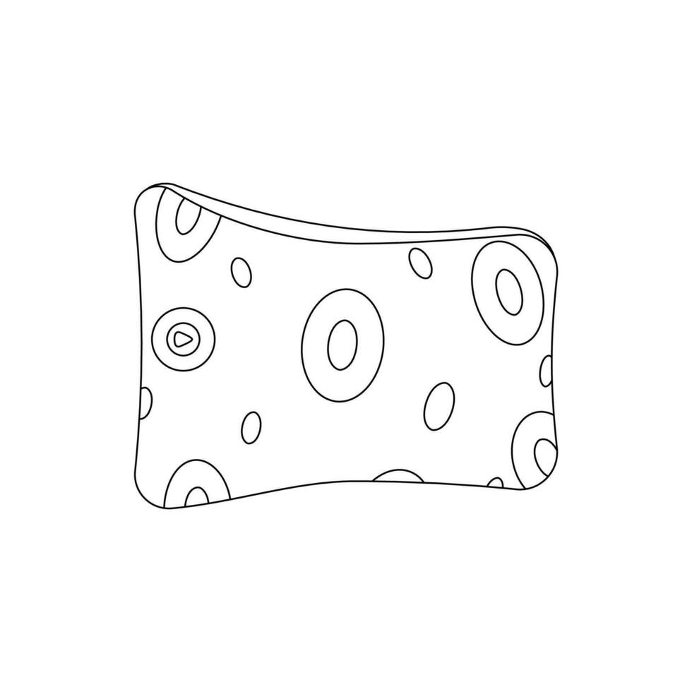 Inflatable cuffs. Beach set for summer trips. Vacation accessories for sea vacations. Line art. vector