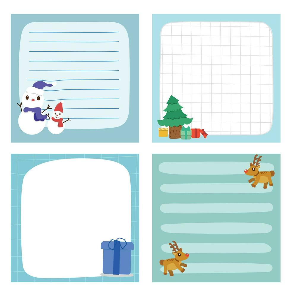 Template design in winter theme for decorating cards, notes, and prints. vector