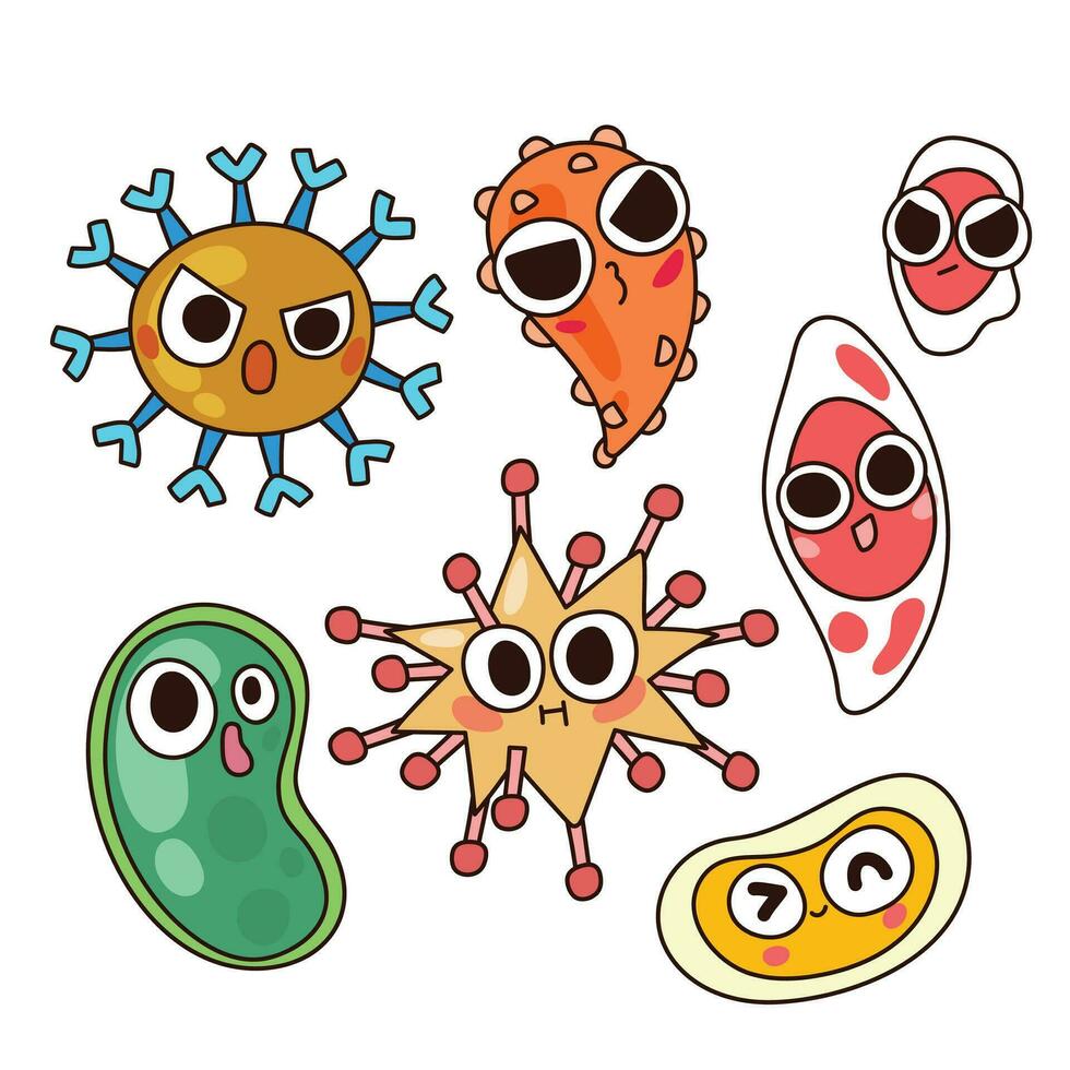 Cute Bacteria Vector Art, Icons, and Graphics for Free Download