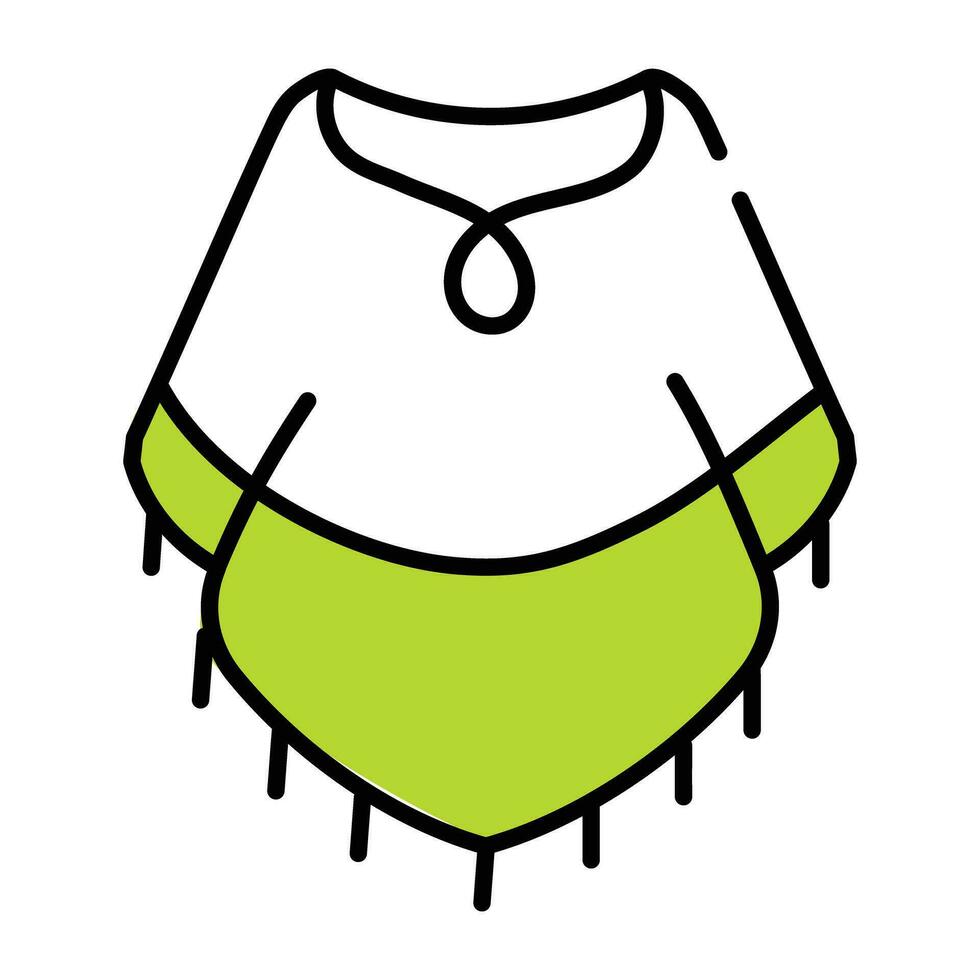 Trendy Poncho Shirt vector