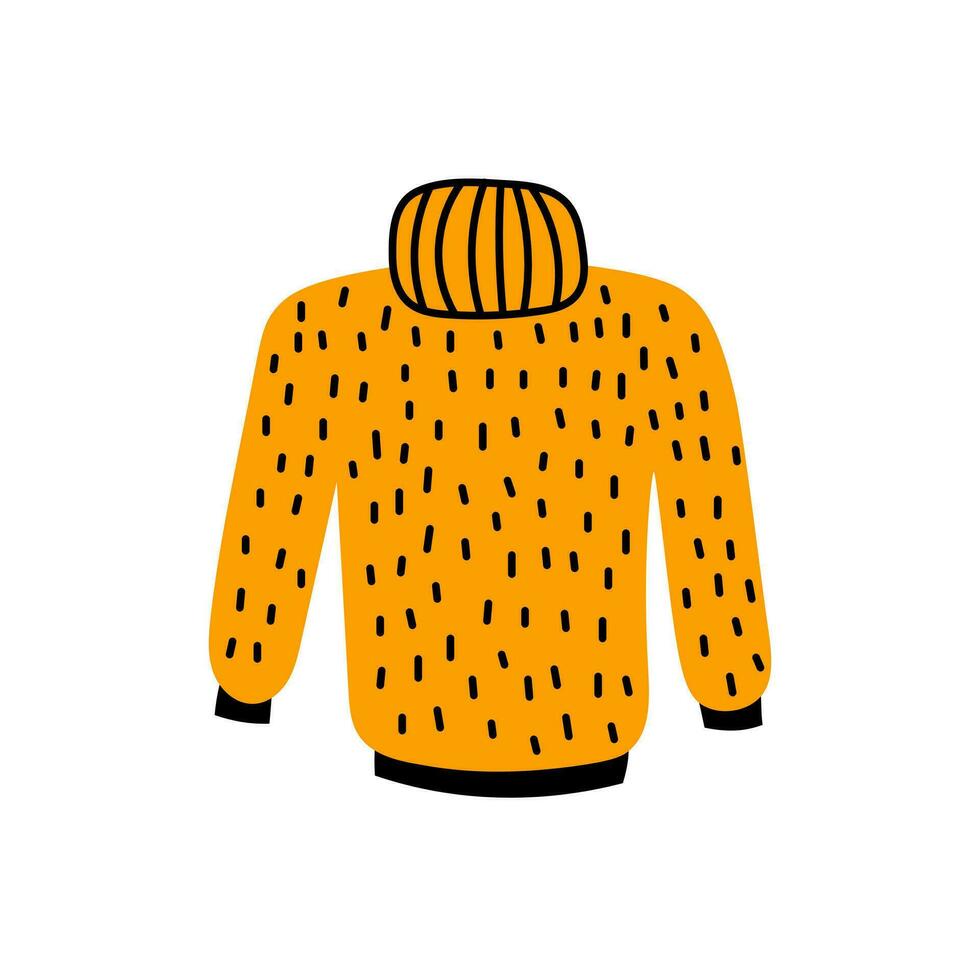 Hand drawn sweater doodle vector