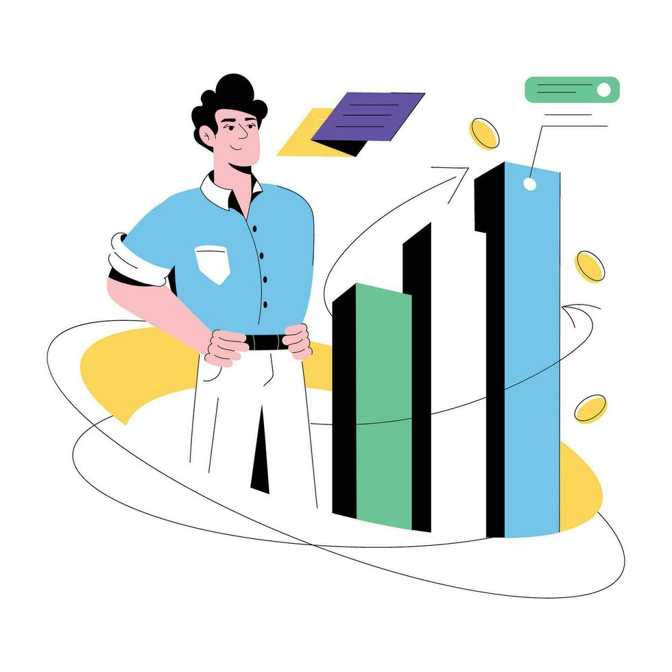 Trendy Business Analytics vector