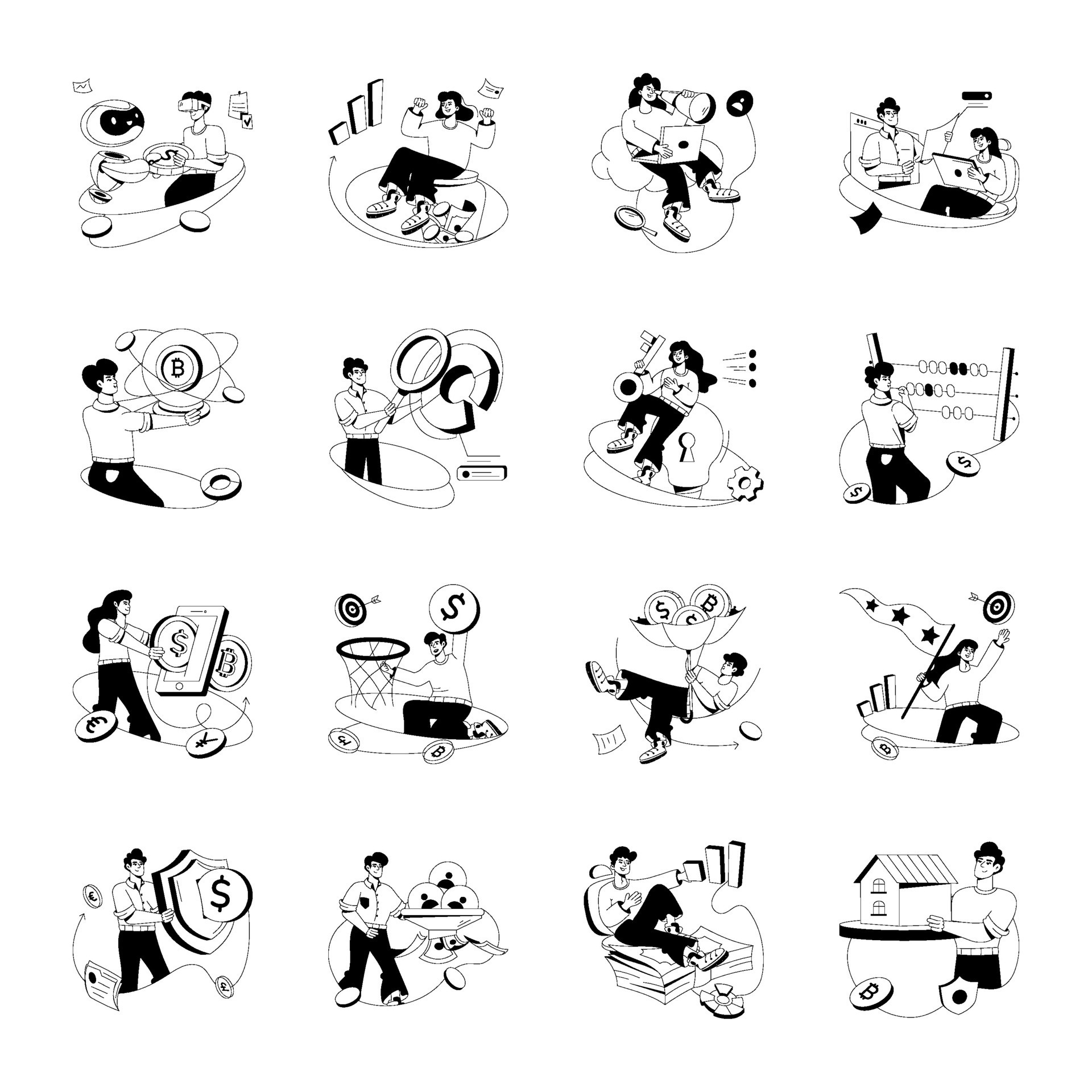 Modern Set Of Office Work Glyph Illustrations 26528938 Vector Art At modern-set-of-office-work-glyph-illustrations-26528938-vector-art-at
