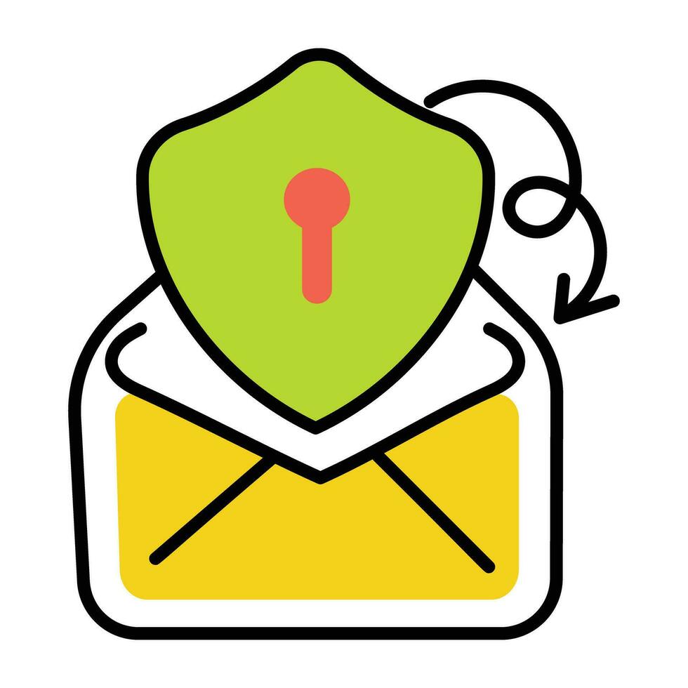Trendy Secure Email vector