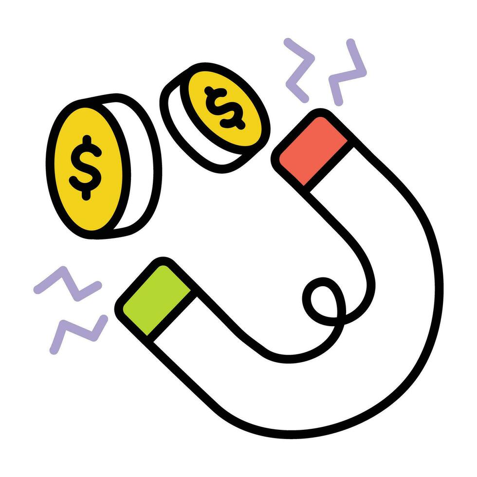 Trendy Attract Money vector