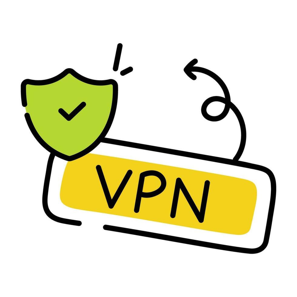 Trendy VPN Security vector