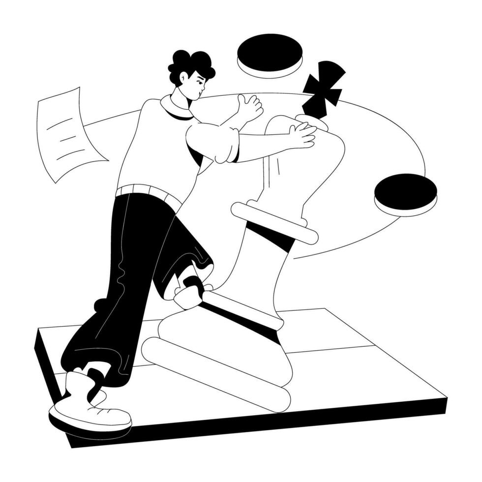 Trendy Business Strategy vector