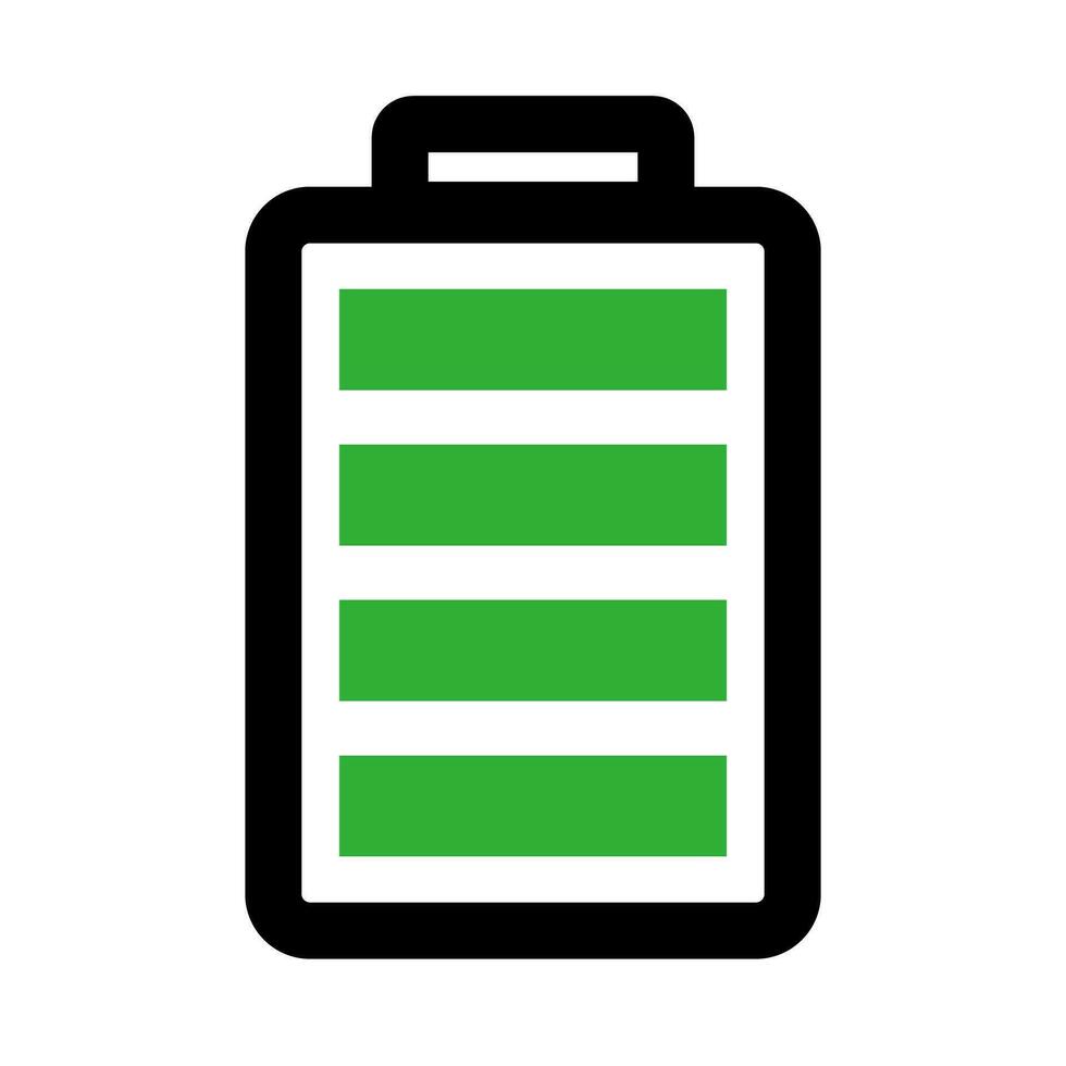 Simple full charging battery icon. Vector. vector