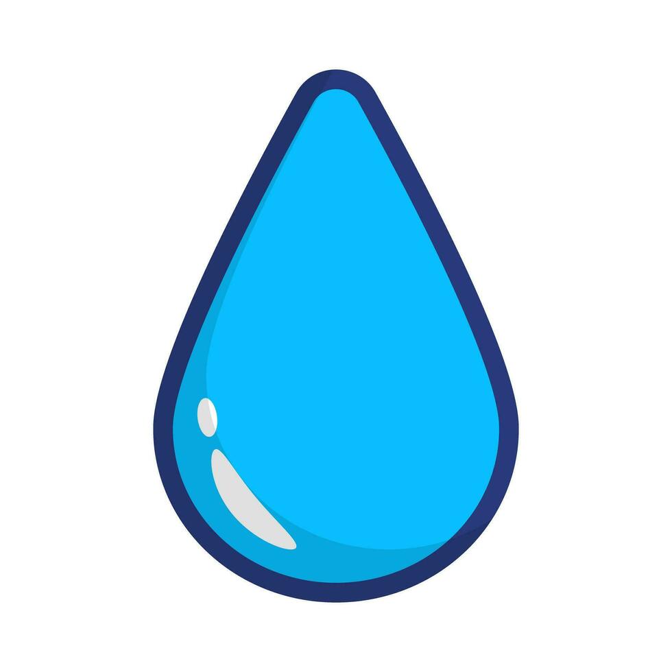 Flat design glossy water icon. Vector. vector