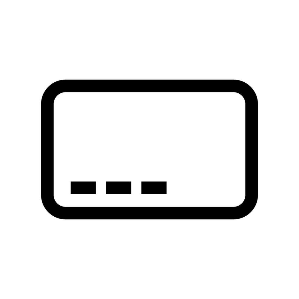 Simple card icon. Credit card or identification symbol. Vector. vector