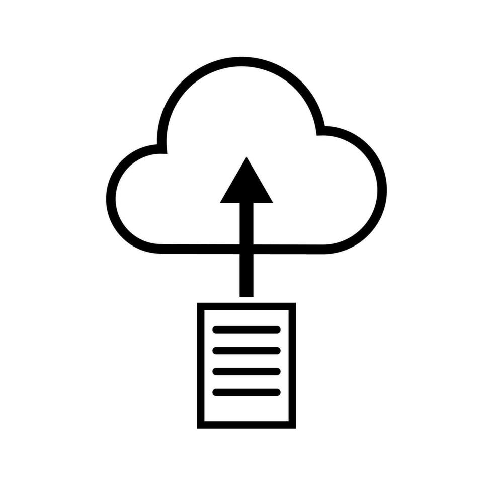 Upload file to the cloud. Vector. vector