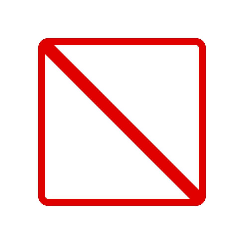 Simple square stop sign. Vector. vector