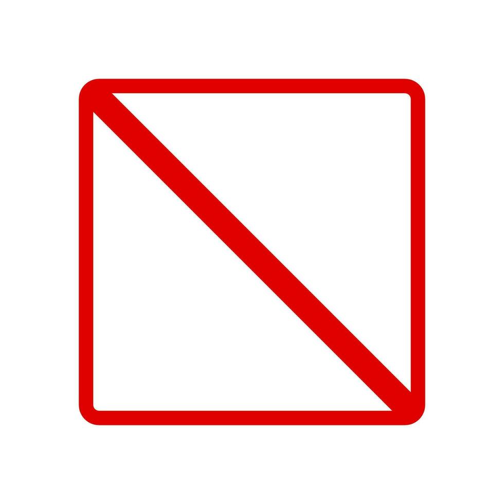 Simple square stop sign. Vector. vector