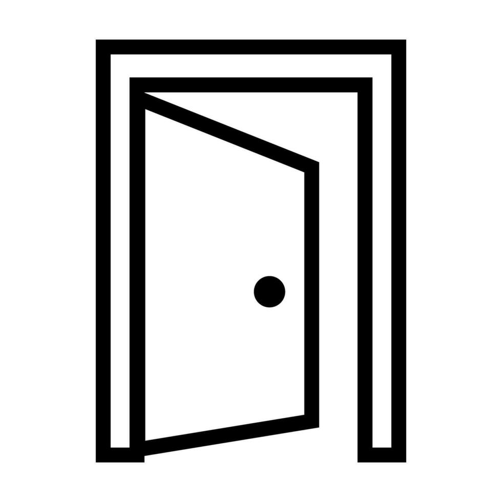 Entrada icono. abierto puerta. vector. vector