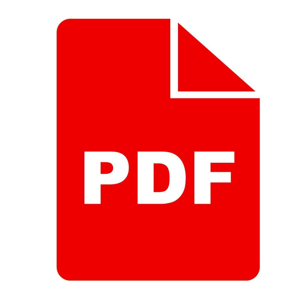 Red PDF file silhouette icon. Vector. vector