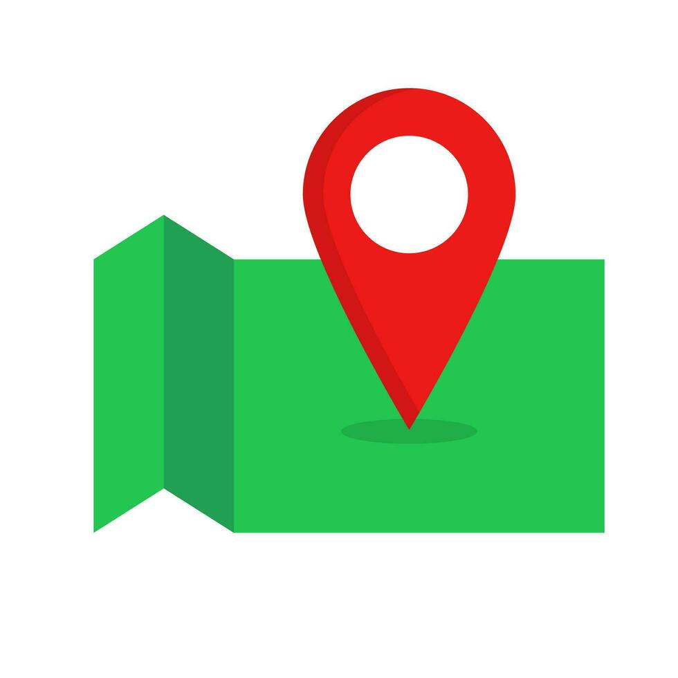 Map pin pinned on the map. Vector. 26529494 Vector Art at Vecteezy