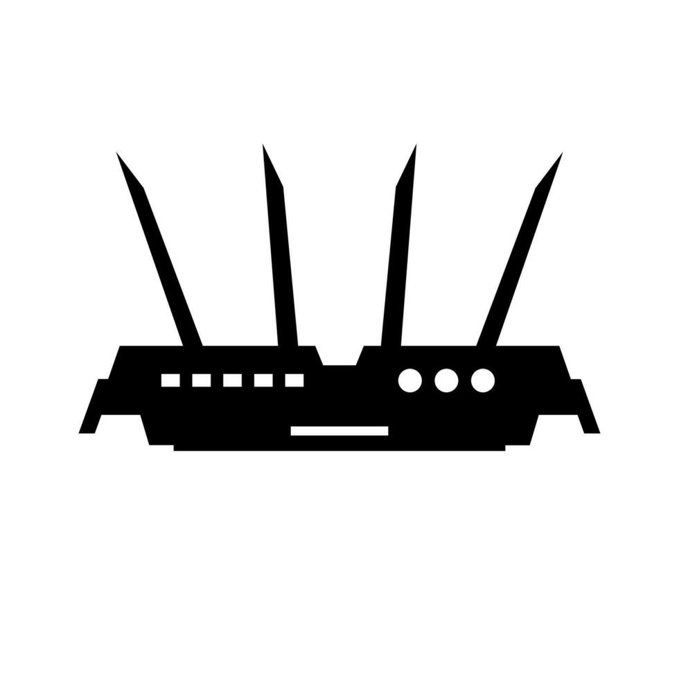 router silhouette icon. connection equipment. Vector
