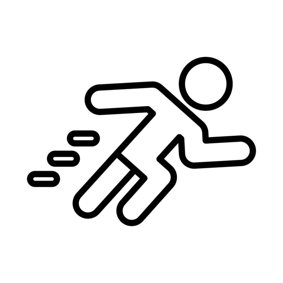 Simple running person icon. Vector. vector