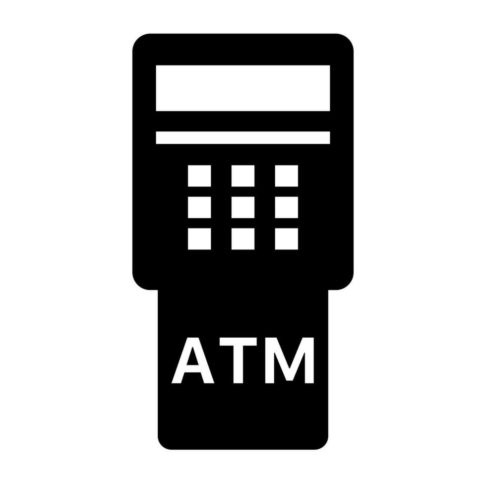 Bank ATM machine. Cash withdrawal. Vector. vector