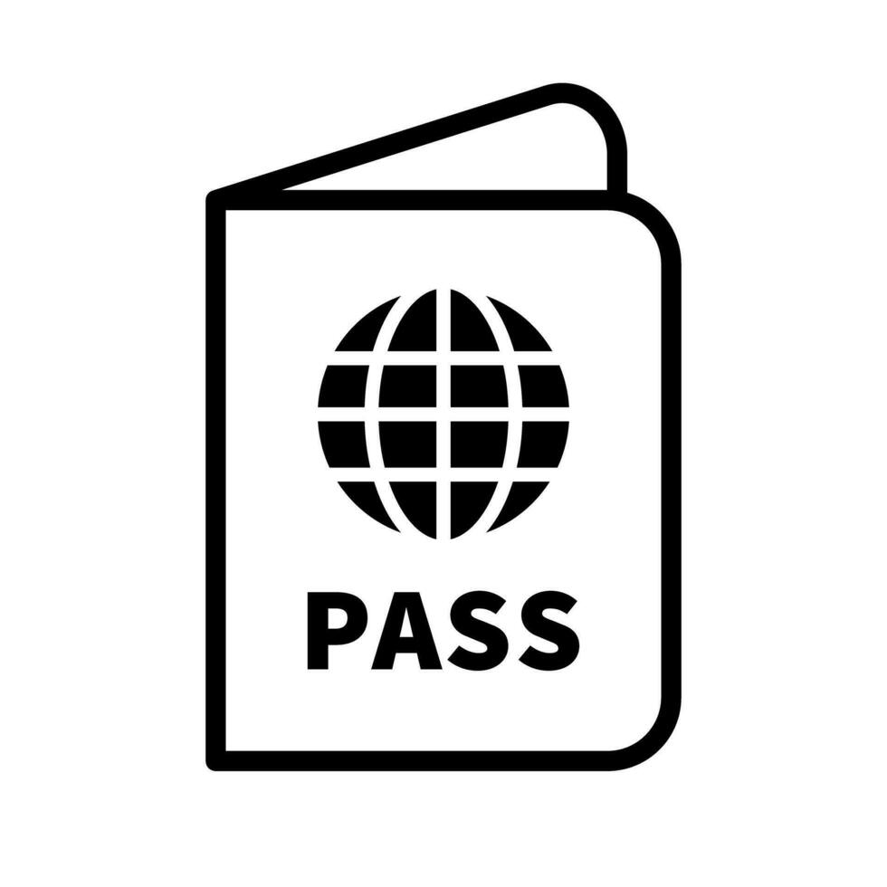 pasaporte icono. entrada permiso para internacional viajar. vector. vector