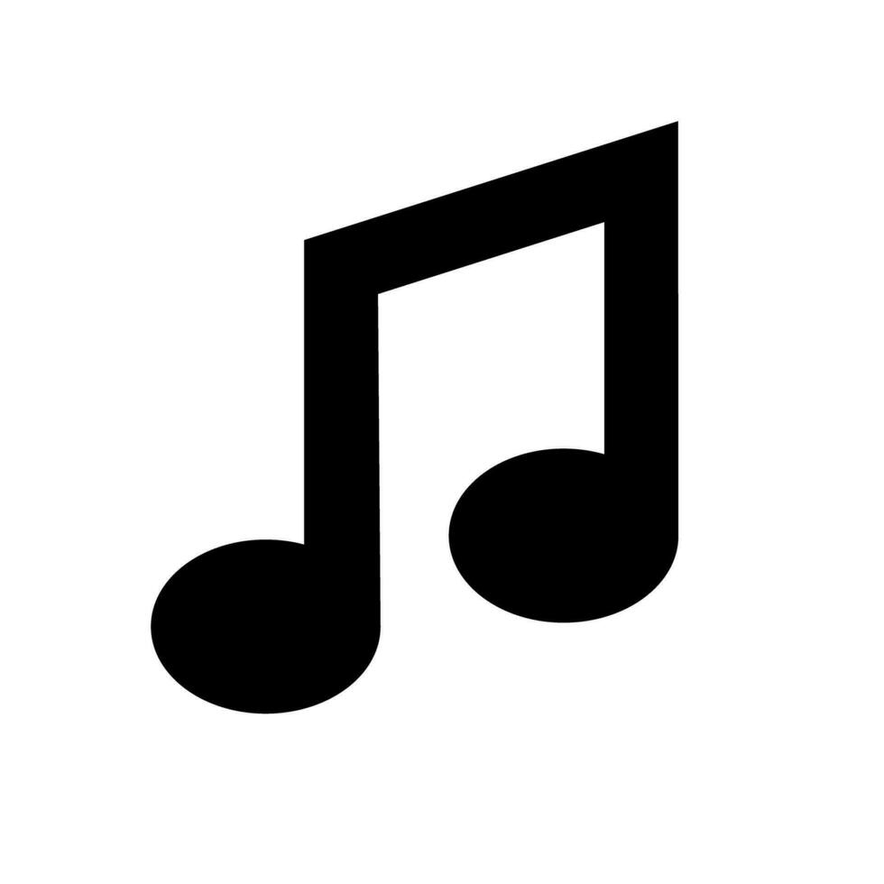 Music note silhouette icon. Music symbol and rhythm. Vector. vector