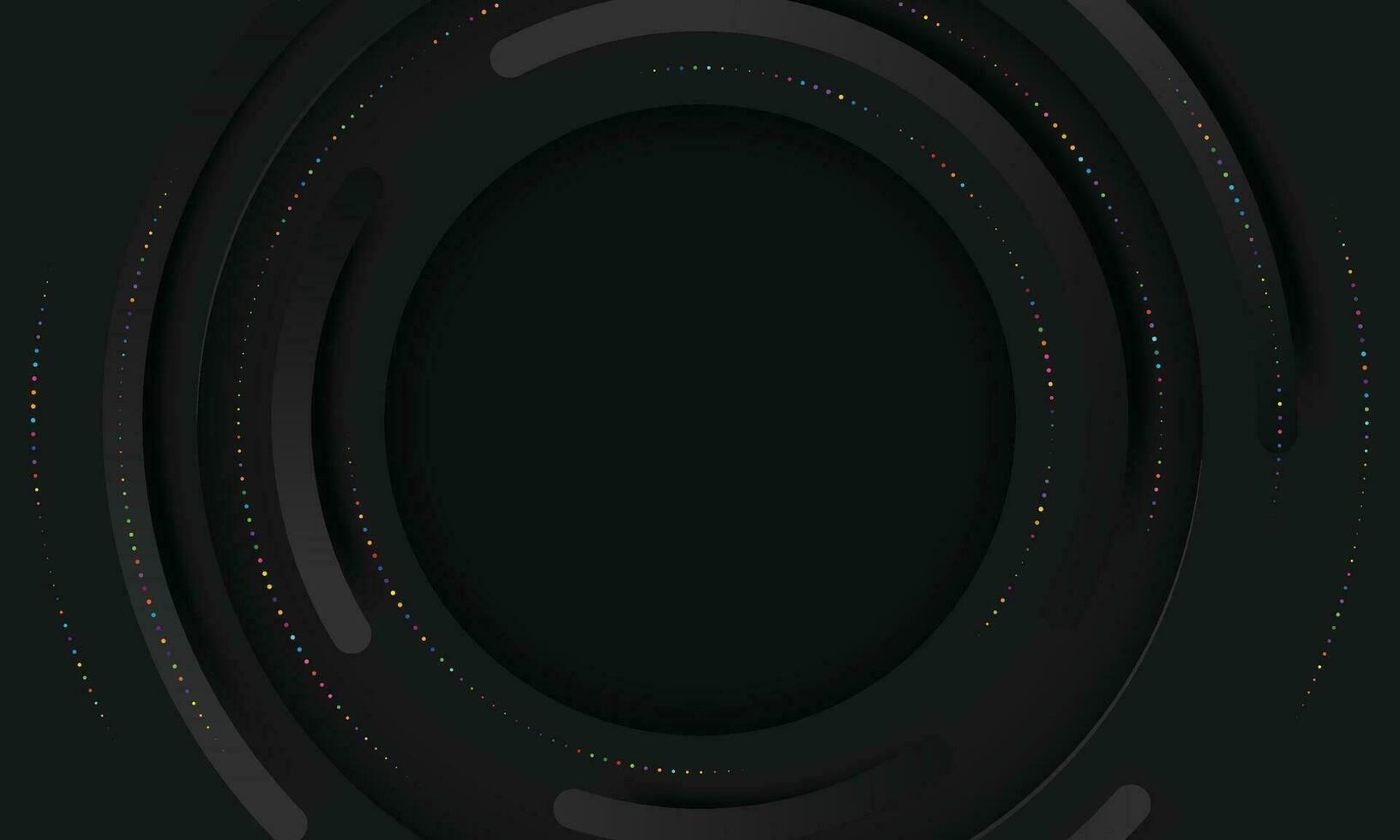 3d vector círculos minimalista negro resumen antecedentes con borroso efecto. circular composición oscuro gris minimalismo estilo fondo de pantalla. oscuro gris tecnología modelo blanco fondo para negocio