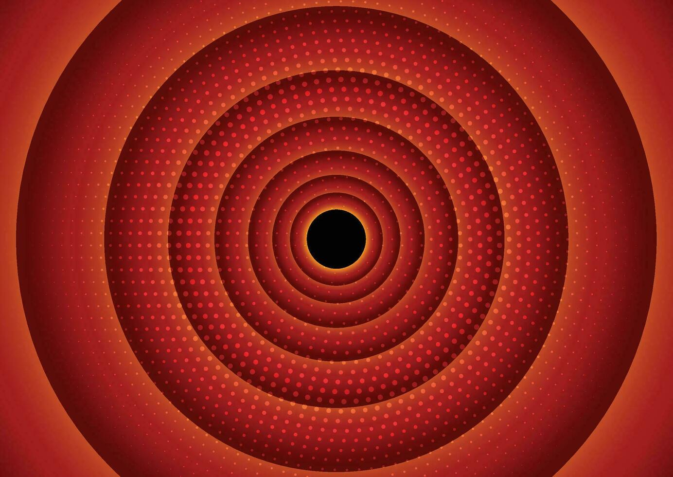 Abstract modern yellow and orange gradient circles layers background with halftone dots decoration and shadow. Modern 3d style circle layer vector. Suit for poster, cover, banner, flyer, brochure vector