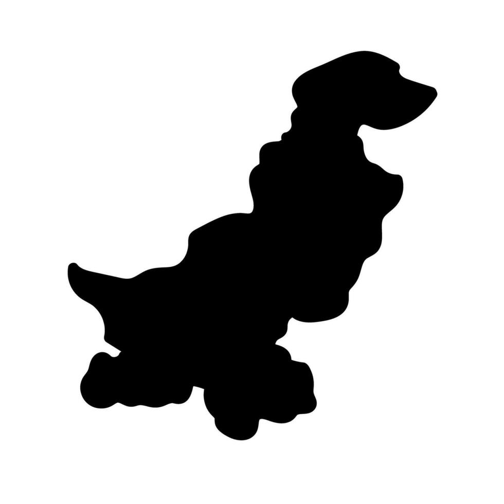 Pakistan map silhouette icon. Vector. vector
