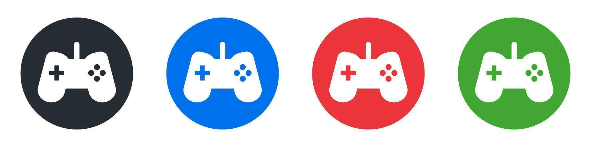 Gamepad icon set. Game controller. Vector. vector