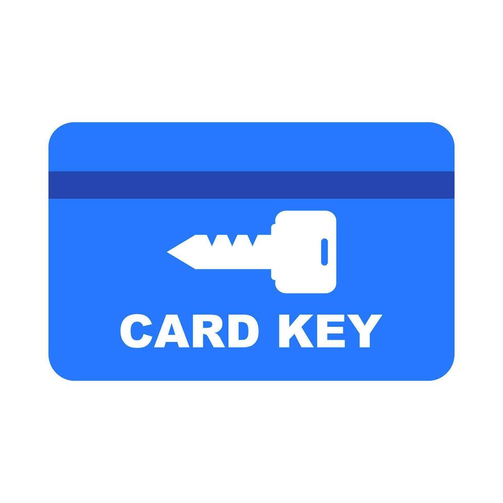 Modern card key icon. Digital key. Vector. vector