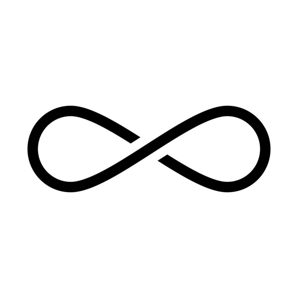 Flat design simple infinity icon. Unlimited. Vector. vector