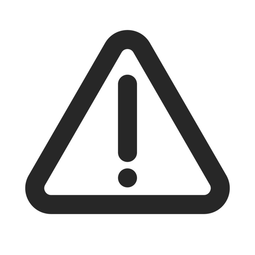 sencillo triangular precaución icono. advertencia y peligro. vector. vector
