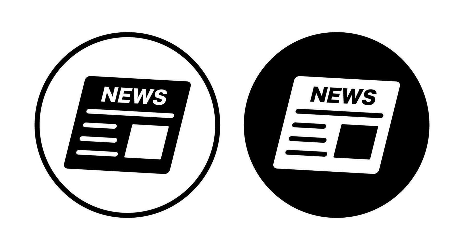 Newspaper icon set. Breaking news. Vector. vector