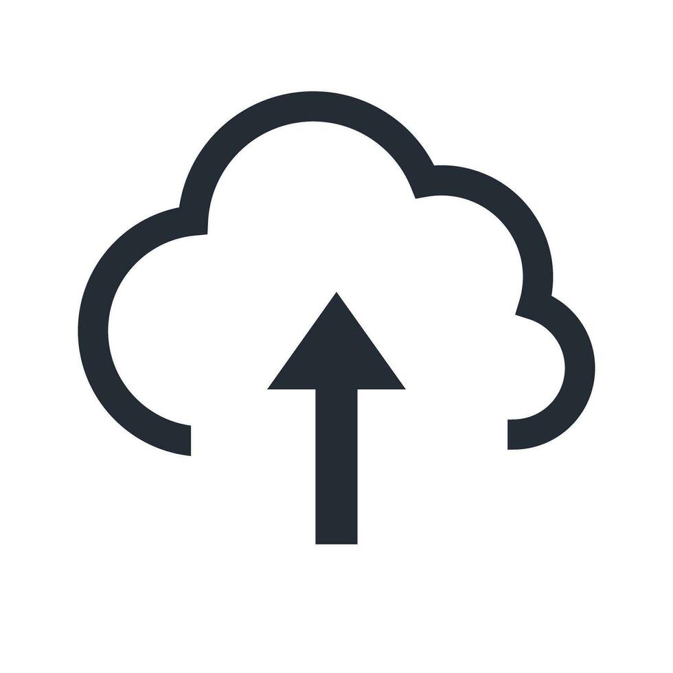 Simple cloud upload icon. Vector. vector