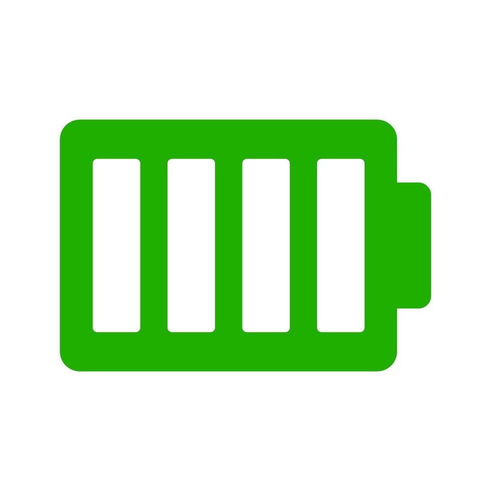 Green charging battery icon. Vector. vector