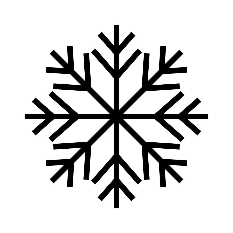 Navidad copo de nieve icono. invierno hielo cristal. vector. vector