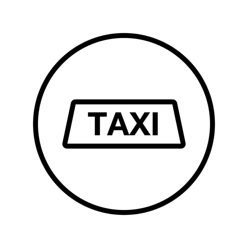 redondo Taxi techo signo. vector. vector