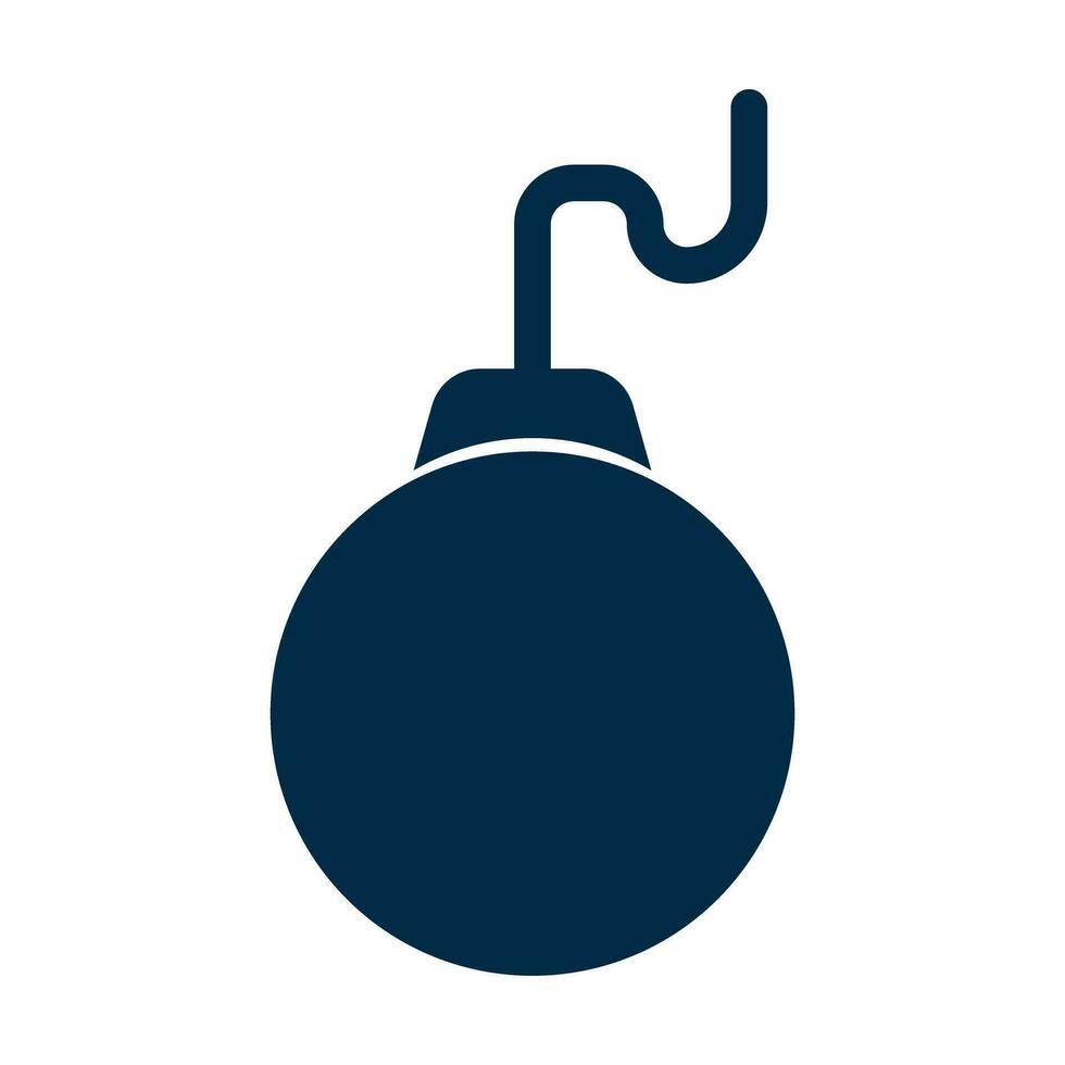 Simple bomb silhouette icon. Weapon and explosive. Vector. vector
