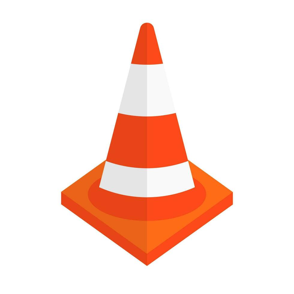 Traffic cone. Traffic safety maintenance cone. Vector. vector